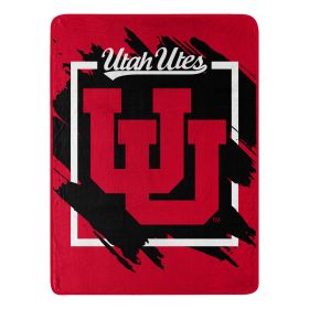 UTAH OFFICIAL NCAA "Halftone" Micro Raschel Throw Blanket; 46" x 60"