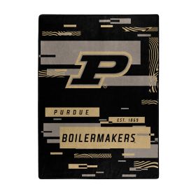 PURDUE OFFICIAL NCAA "Digitize" Raschel Throw Blanket; 60" x 80"