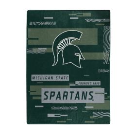 MICHIGAN STATE OFFICIAL NCAA "Digitize" Raschel Throw Blanket; 60" x 80"