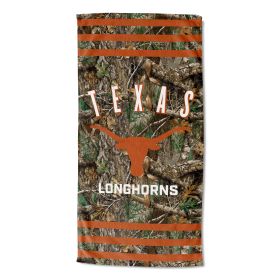 Texas OFFICIAL NCAA Realtree "Stripes" Beach Towel; 30" x 60"