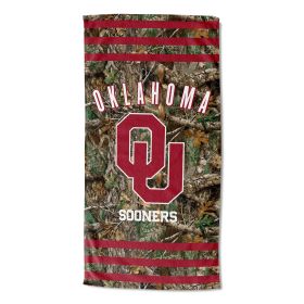 Oklahoma OFFICIAL NCAA Realtree "Stripes" Beach Towel; 30" x 60"