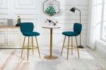 Bar Stools with Back and Footrest Counter Height Dining Chairs 2PC /PC