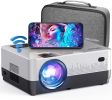 DBPOWER WiFi Projector, Upgrade 8500L Full HD 1080p Video Projector with Carry Case, Support iOS/Android Sync Screen, Zoom&Sleep Timer, 4.3' LCD Home