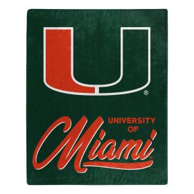 Miami OFFICIAL NCAA "Signature" Raschel Throw Blanket