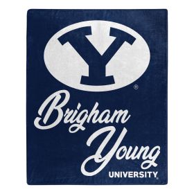 BYU OFFICIAL NCAA "Signature" Raschel Throw Blanket