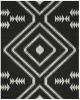 Charcoal and Ivory Olefin Shag Area Rug 5x8