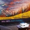 WiFi Bluetooth Projector, DBPOWER 9000L HD Native 1080P Projector, Zoom & Sleep Timer Support Outdoor Movie Projector, Home Projector Compatible w/ TV