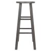 Ivy Square Leg Bar Stool; Rustic Oyster Gray