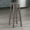 Ivy Square Leg Bar Stool; Rustic Oyster Gray