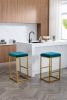 30 Inch Bar Stools Set of 2 for Kitchen Counter Backless Industrial Stool Modern Upholstered Barstool Countertop Saddle Chair Island Stool,220 LBS Bea