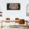 Canvas Wall Art for Living Room|Welcome to Our Home Sign|Framed Wall Art|Welcome Signs for Home Decor|Brown Canvas Prints Wall Pictures Painting Artwo