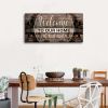 Canvas Wall Art for Living Room|Welcome to Our Home Sign|Framed Wall Art|Welcome Signs for Home Decor|Brown Canvas Prints Wall Pictures Painting Artwo