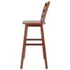 Scalera Ladder Back Swivel Seat Bar Stool; Walnut