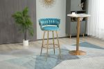 &nbsp;Vintage Bar Stools with Back and Footrest Counter Height Bar Chairs