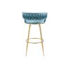 &nbsp;Vintage Bar Stools with Back and Footrest Counter Height Bar Chairs