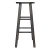 Element 2-Pc Square Leg Bar Stool Set; Oyster Gray