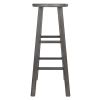 Ivy Square Leg Bar Stool; Rustic Oyster Gray