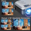 Projector with WiFi;  8000L Mini Projector Portable Projector with Carrying Bag;  Supports 1080P Full HD Projector with Phone/iPhone/Android/HDMI/USB/