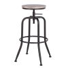 Walker Industrial Counter Bar Stools, Walnut (Set of 2), Height adjustable