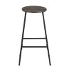 27 Inch Counter Height Bar Stools Set of 2, Armless Counter Stools MDF Seat with Metal Legs for Dining Room Kithchen Bar