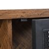 Miltifunctional Industrial Storage Cabinet;  Wine Bar Cabinet for Liquor and Glasses;  TV Stand & Media Entertainment Center Console Table