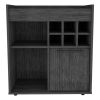 Whitlock 6-Bottle 2-Shelf Bar Cabinet Smokey Oak