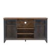 Miltifunctional Industrial Storage Cabinet;  Wine Bar Cabinet for Liquor and Glasses;  TV Stand & Media Entertainment Center Console Table