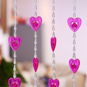 Household Plastic Crystal Acrylic Door Chain Decoration (Option: Transparent rose-130x130)