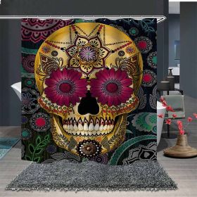 Skull Digital Print Shower Curtain (Option: 5color-150x180cm)