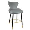 Set of 2 Bar Height Barstools with Backs Modern Dining Bar Chairs with Wood Legs Modern Counter Stools for Kitchen Island Bistro