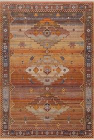 Stylish Classic Pattern Design Vintage Bohemian Southwestern Sierra Area Rug (Color: Brown & Yellow, size: 7'9" X 10')