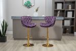 COOLMORE Bar Stools with Back and Footrest Counter Height Chairs 2PC/Set