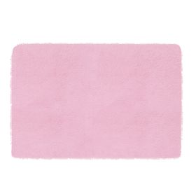 Fluffy Bedroom Rug 4' x 2.6' Anti-Skid Shaggy Area Rug Decorative Floor Carpet Mat (Color: Pink)