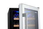 SOTOLA 15 Inch Wine Cooler Refrigerators 28 Bottle Fast Cooling Low Noise Wine Fridge with Professional Compressor Stainless Steel; Digital Temperatur