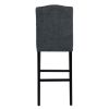 Set of 2 traditional Upholstered high stools, black