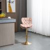 COOLMORE Bar Stools with Back and Footrest Counter Height Dining Chairs 2PC/SET