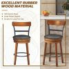 Set of 2 30.5 Inches Swivel Pub Height Dining Chair