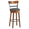 Set of 2 30.5 Inches Swivel Pub Height Dining Chair