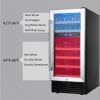 SOTOLA 15 Inch Wine Cooler Refrigerators 28 Bottle Fast Cooling Low Noise Wine Fridge with Professional Compressor Stainless Steel; Digital Temperatur