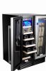 SOTOLA 24'' Wine Cooler Refrigerator - Dual Zone Built-in or Freestanding Fridge with Stainless Steel Tempered Glass Door and Temperature Memory Funct