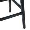 Set of 2 traditional Upholstered high stools, black