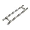 24 Inches Modern Round Bar Ladder Brushed Stainless Steel Sliding Barn Door Handle for 8-12mm Glass or 40-45mm Wood Door