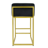 32.8" Bar Stools Set of 2 Counter Height Bar Stools for Kitchen ;  Modern Velvet fabric Counter Stools with Backrest; Upholstered Dining Chairs for Pu