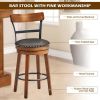 Set of 2 30.5 Inches Swivel Pub Height Dining Chair