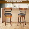 Set of 2 30.5 Inches Swivel Pub Height Dining Chair