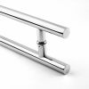 24 Inches Modern Round Bar Ladder Brushed Stainless Steel Sliding Barn Door Handle for 8-12mm Glass or 40-45mm Wood Door